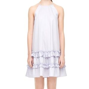 REBECCA TAYLOR Purple Cotton Satten Tank Dress